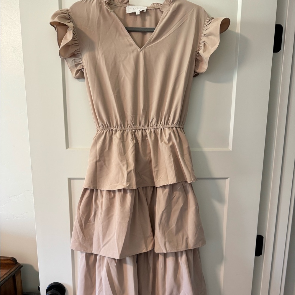 Tan dress purchased for a wedding from BalticBorn. Never worn.